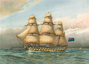 Kriegsschiff um 1760