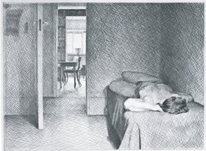 Interieur mit Akt