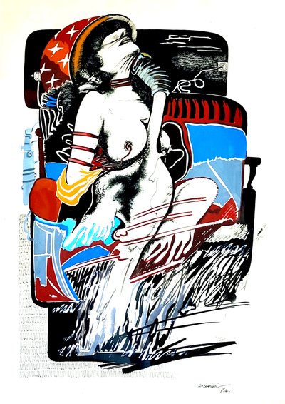 G. C. Riccardi, Leda con il cigno, 1974, Italien von Gian Carlo Riccardi