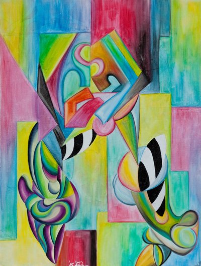 Liebespaar abstrakt von GilhausArt