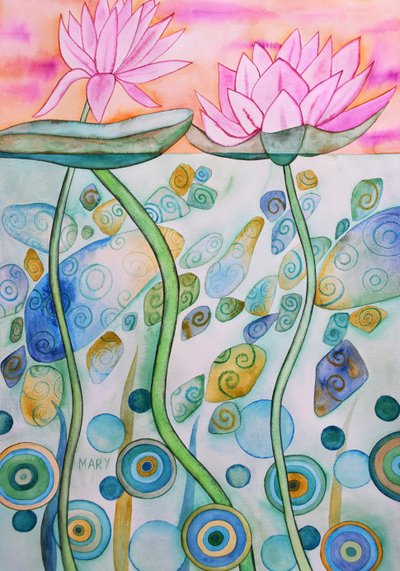 Seerosen von Marys Watercolors