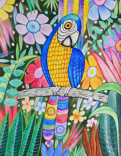 Papagei von Marys Watercolors