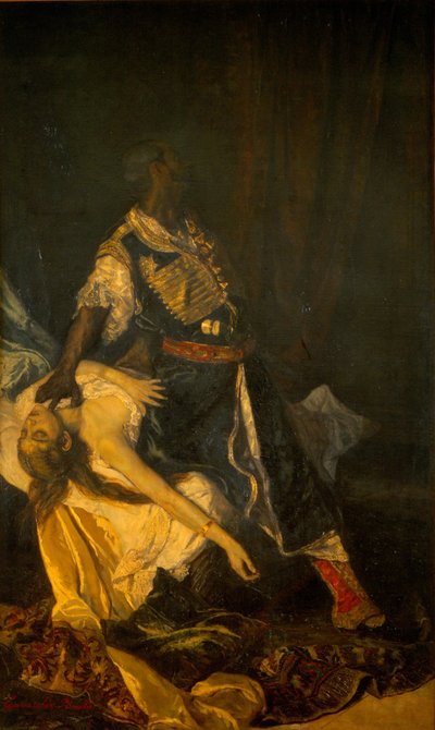 Othello tötet Desdemona, 1879 von A. González Pineda