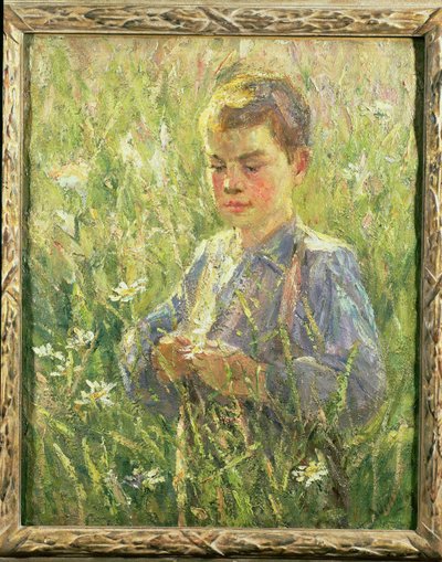 Junge auf der Wiese von A. de Barsy