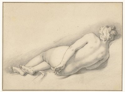 Studie eines liegenden weiblichen Aktes von Abraham Bloemaert
