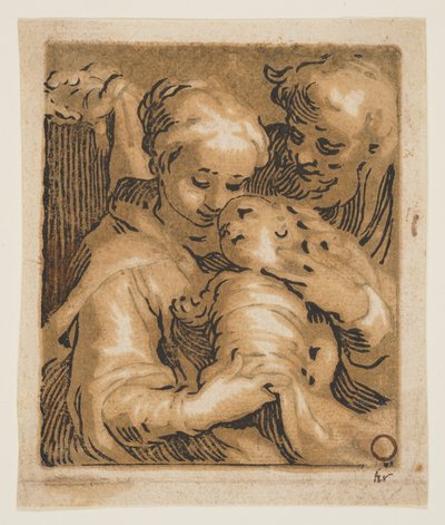 Die Jungfrau und das Kind mit St. Joseph von Abraham Bloemaert