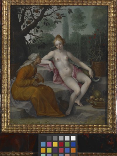Vertumnus und Pomona von Abraham Bloemaert