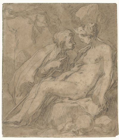 Vertumnus und Pomona (?) von Abraham Bloemaert