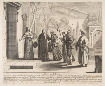 Pilgerunterkunft, möglicherweise 1635 von Abraham Bosse