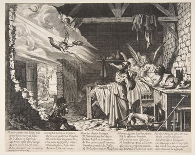 Der Tod des Lazarus, 1620-76 von Abraham Bosse
