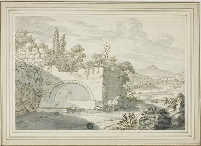 Landschaft mit Brunnen von Abraham Genoels II