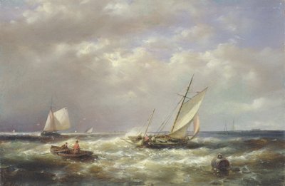 Fischerboote vor der Küste von Abraham Hulk