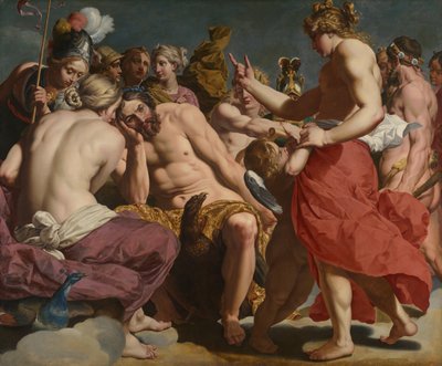 Jupiter wird von Venus getadelt von Abraham Janssens