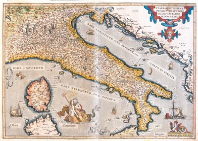 Italien von Abraham Ortelius