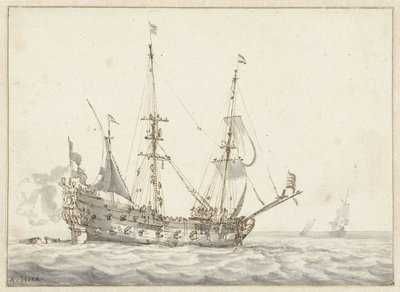 Holländisches Kriegsschiff von Abraham Storck