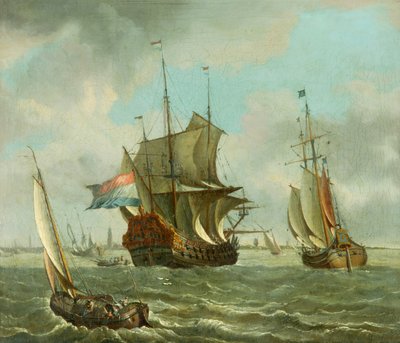 Schiffe vor Amsterdam von Abraham Storck