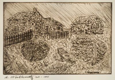 Ohne Titel, eine von sechs Drucken, 1903-1925 von Abraham Walkowitz