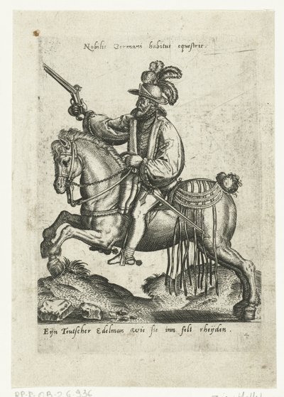Deutscher Reiter mit Pistole von Abraham de Bruyn (attributed to)