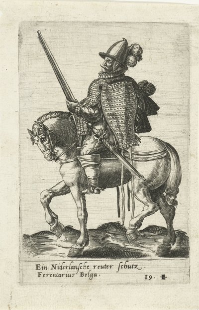 Niederländischer Reiter mit Gewehr von Abraham de Bruyn (attributed to)