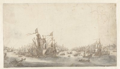 Die Seeschlacht bei Duins von Abraham de Verwer