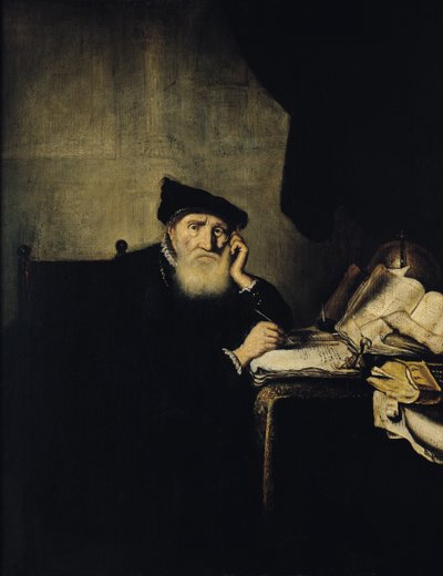Ein Philosoph in seinem Arbeitszimmer von Abraham van den Hecken