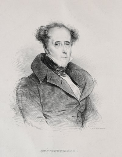 François René Auguste Vicomte de Chateaubriand von Achille Devéria