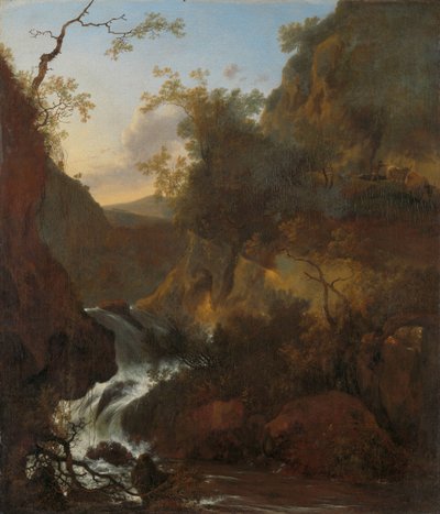 Ein Wasserfall von Adam Pijnacker