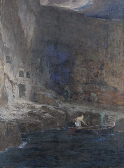 Die Seelen des Acheron (Detail), 1898 von Adolf Hiremy Hirschl