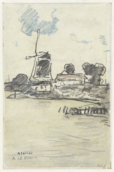 Mühle am Wasser von Adolf le Comte