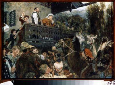 Ein reisender Zirkus von Adolph Menzel