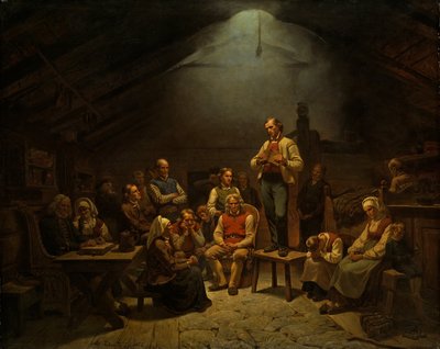 Niedrige Kirchenandacht von Adolph Tidemand