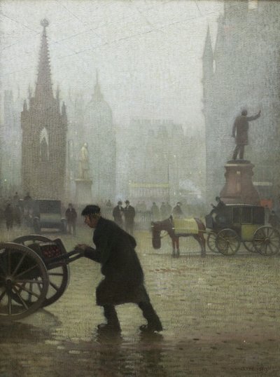 Albert Square, Manchester von Adolphe Valette