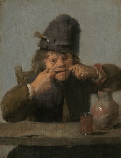 Jugendlicher, der eine Grimasse schneidet von Adriaen Brouwer