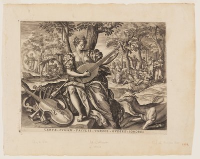 Hören, aus Die fünf Sinne von Adriaen Collaert