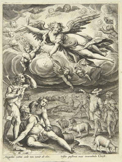Die Verkündigung an die Hirten von Adriaen Collaert