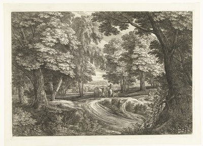 Landschaft mit Reisewagen von Adriaen Frans Boudewyns