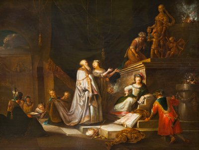 Die Götzenanbetung des Königs Salomo von Adriaen Verdoel