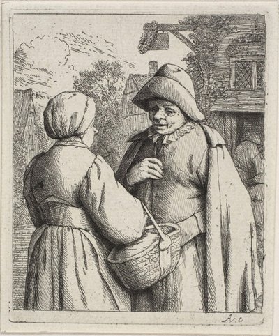 Mann und Frau im Gespräch von Adriaen van Ostade
