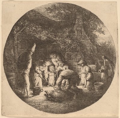 Schweineschlachter von Adriaen van Ostade
