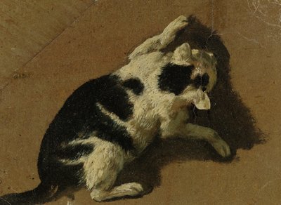 Katze beim Spielen von Adriaen van de Velde