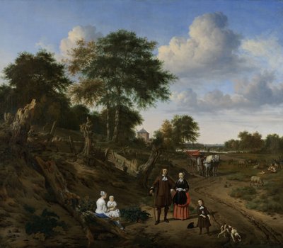 Paar in einer Landschaft, 1667 von Adriaen van de Velde