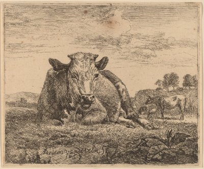Liegende Kuh von Adriaen van de Velde