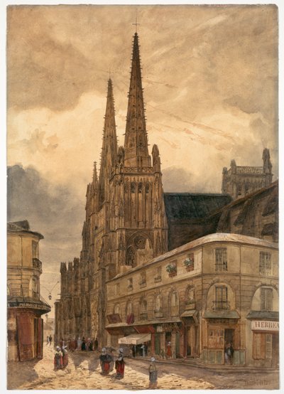 Kathedrale Sainte-André de Bordeaux, 1832 von Adrien Dauzats