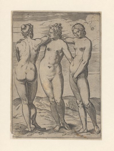 Die Drei Grazien von Agostino Carracci