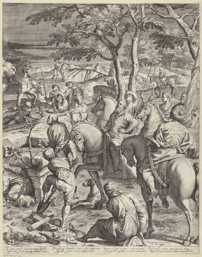 Kreuzigung Christi (rechter Teil) von Agostino Carracci