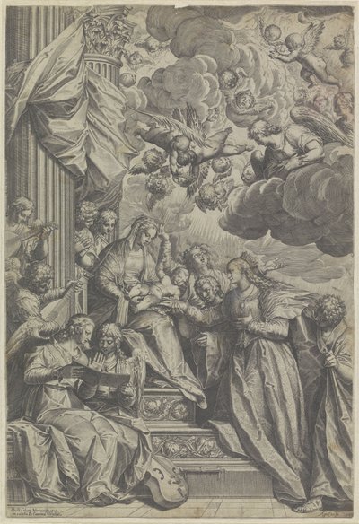 Mystische Hochzeit der heiligen Katharina von Agostino Carracci
