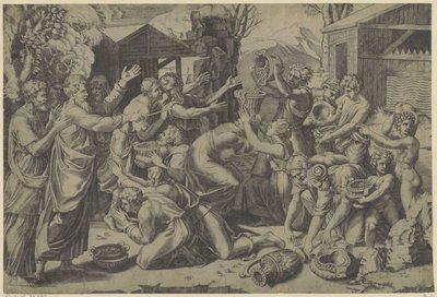 Sammeln des Manna von Agostino Veneziano