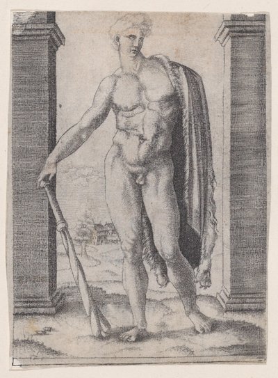 Junger Herkules, ca. 1514-36 von Agostino Veneziano