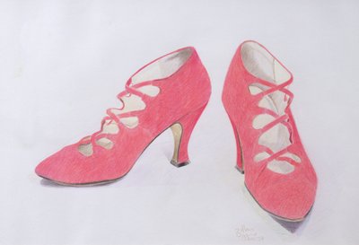 Rosa Schuhe, 1997 von Alan Byrne