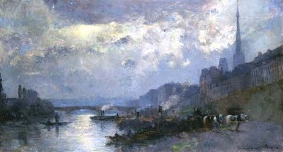 Die Seine in Rouen von Albert Charles Lebourg